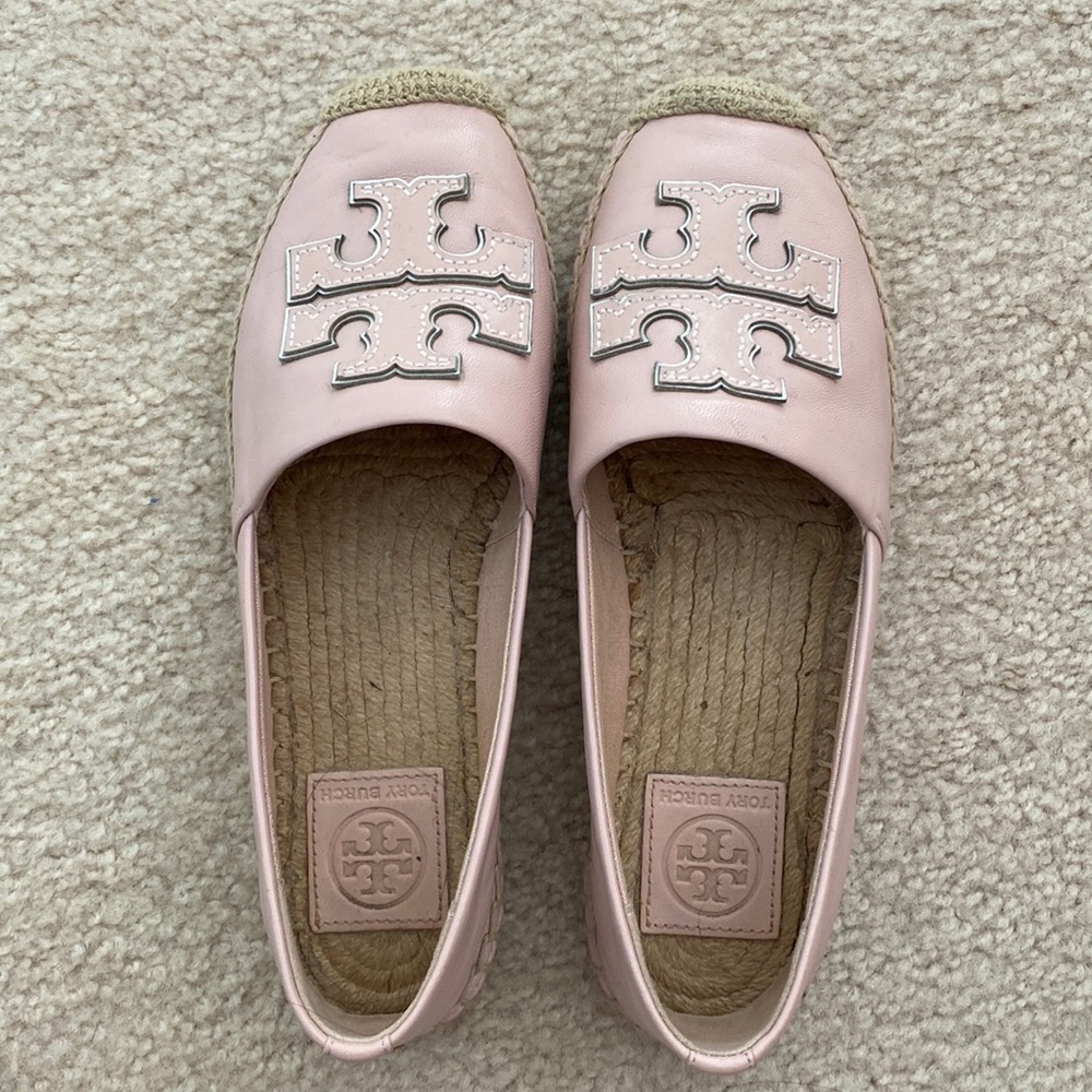 (2)$150 Tory Burch Pink Ines Espdrilles